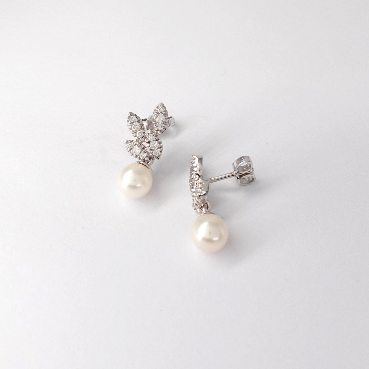Orecchini con perle e diamanti