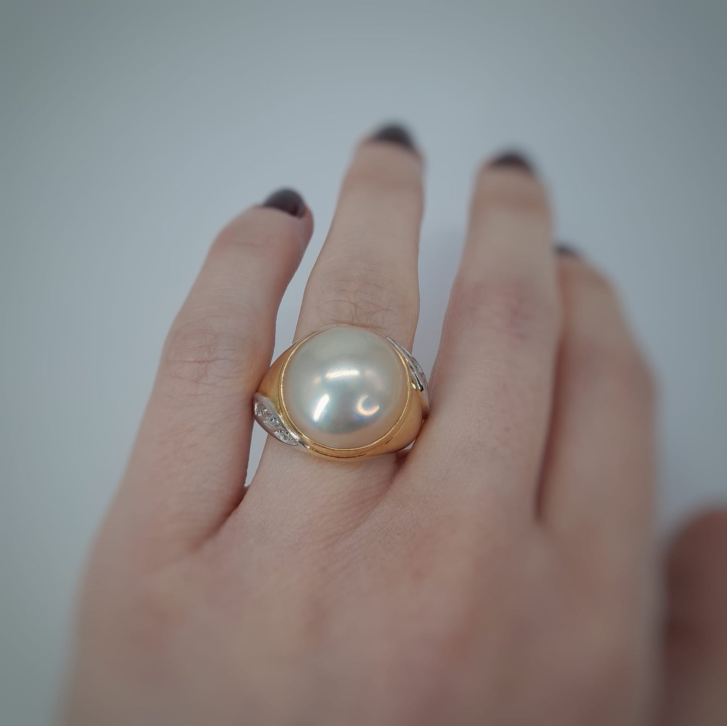 Anello con perla mabè