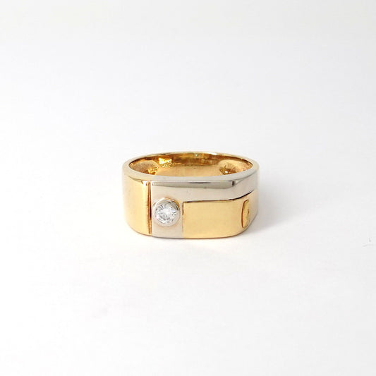 Anello a fascia due colori