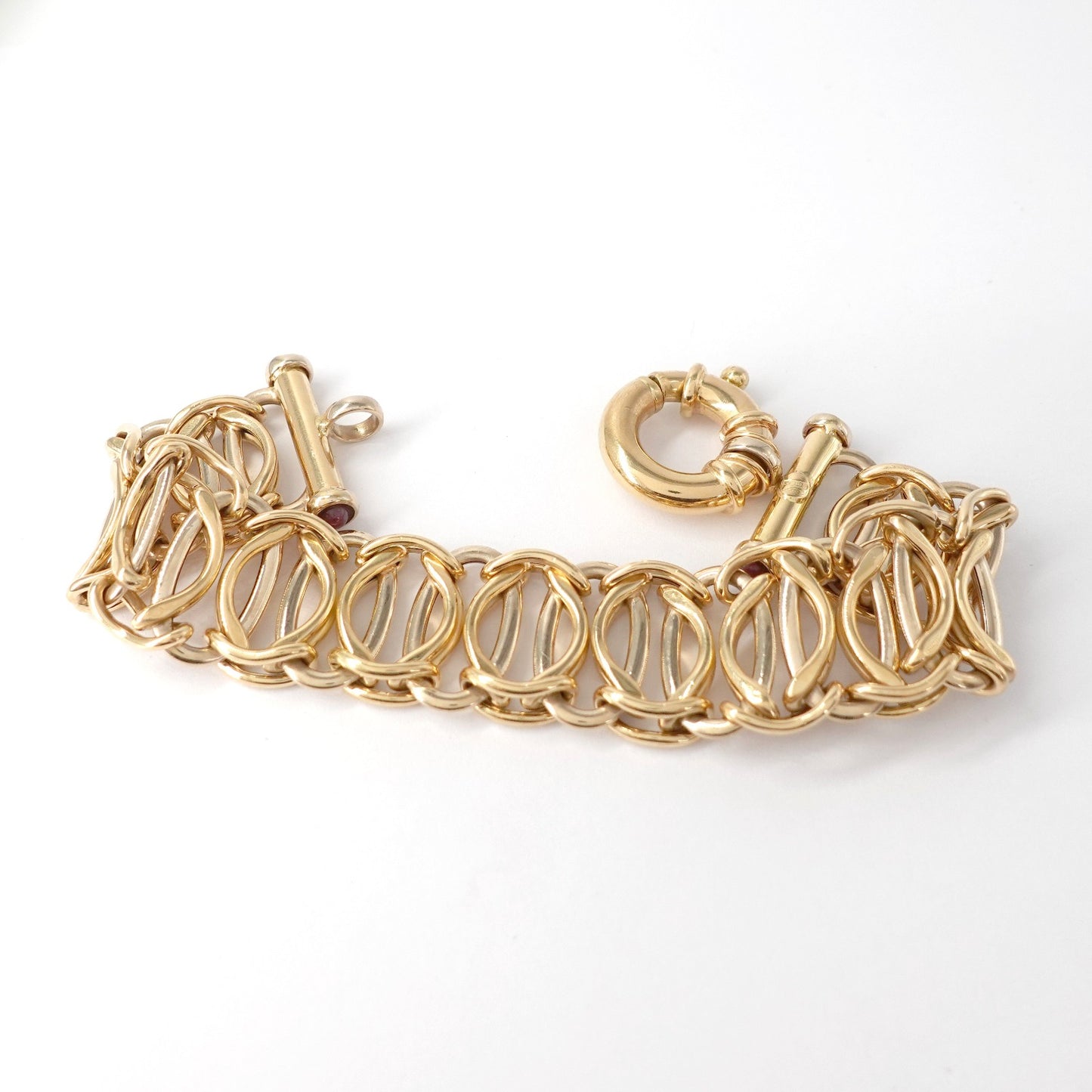 Bracciale con maglia ad anelli morbida