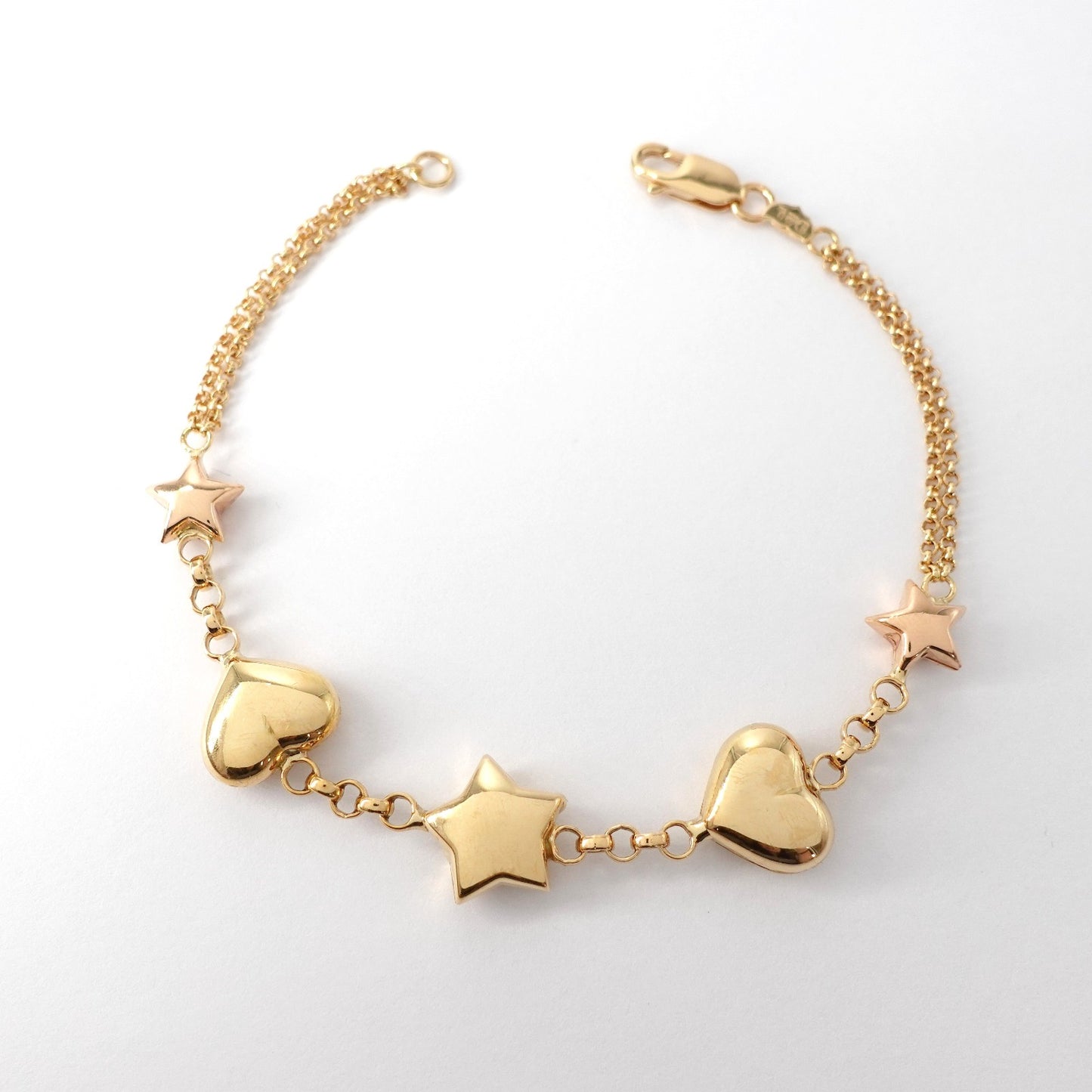 Bracciale con stelle e cuori