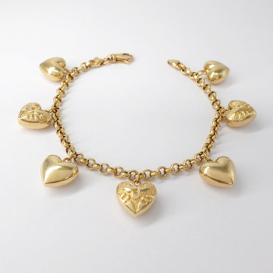 Bracciale con cuori charms