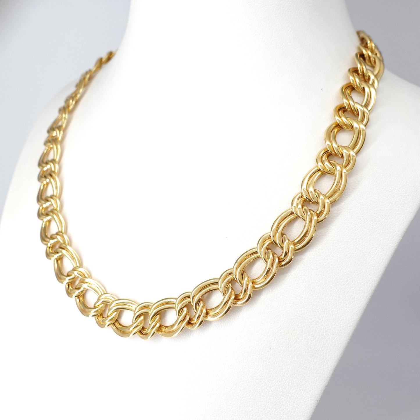 Girocollo in oro giallo 18kt a maglia doppia