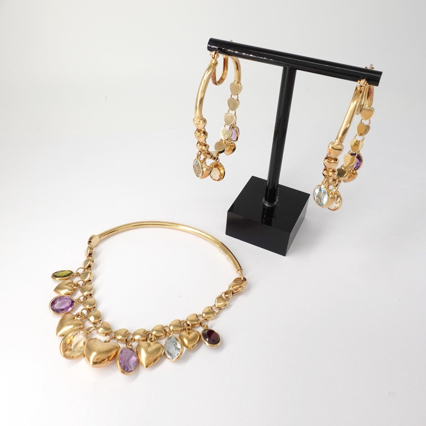 Parure orecchini e bracciale