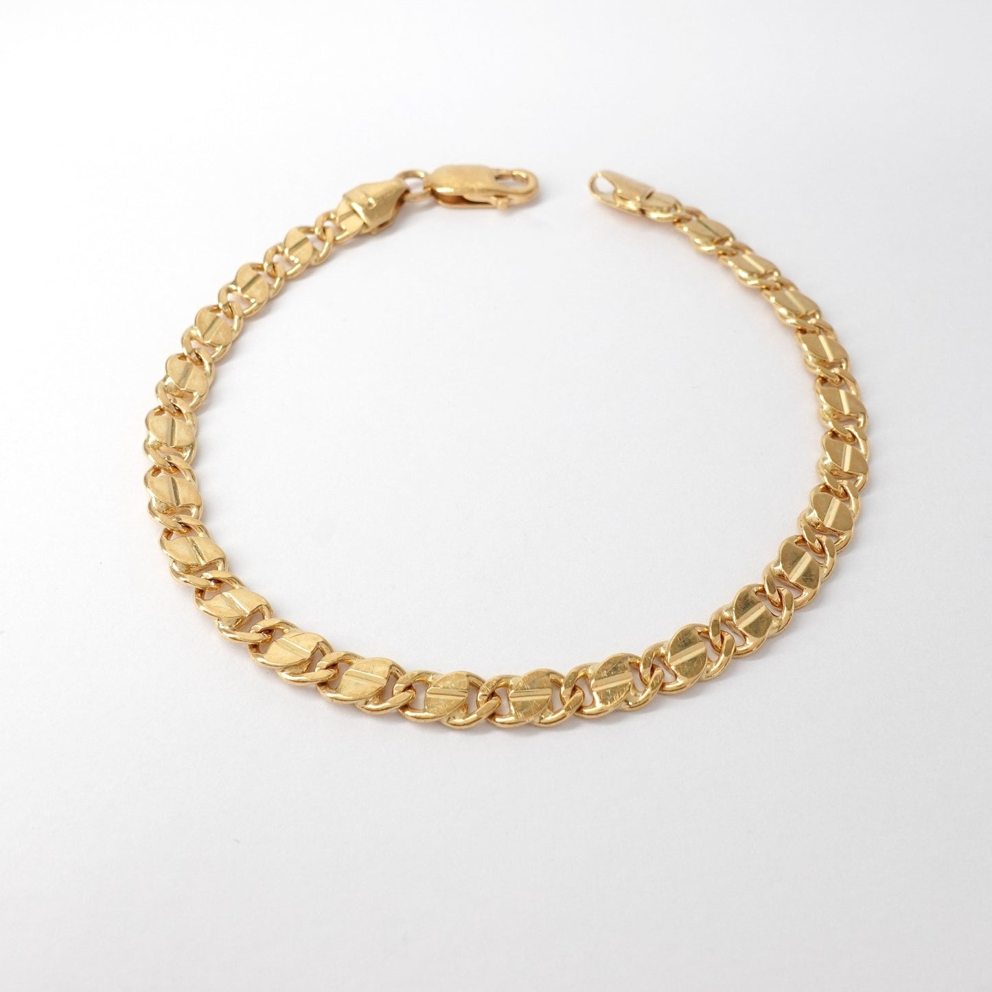 Bracciale in oro giallo 18kt a maglia piatta