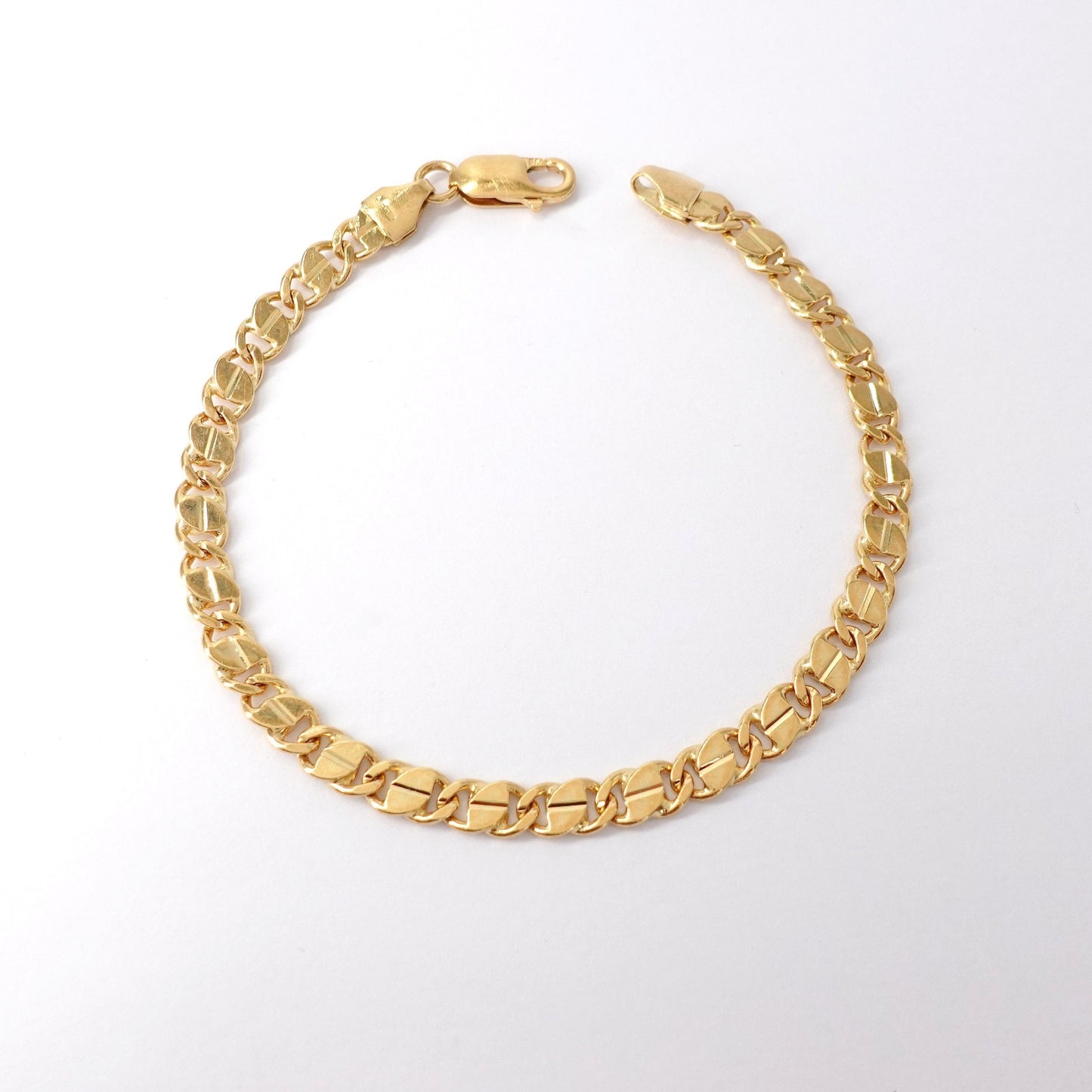 Bracciale in oro giallo 18kt a maglia piatta