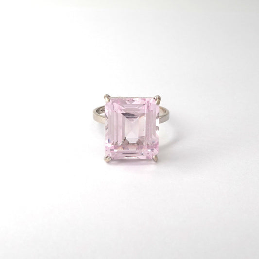 Anello  con quarzo rosa