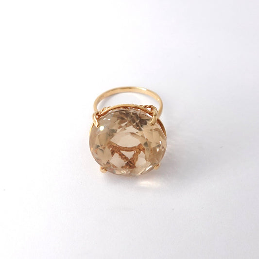 Anello  con quarzo citrino