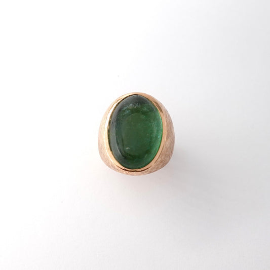 Anello con citrino verde