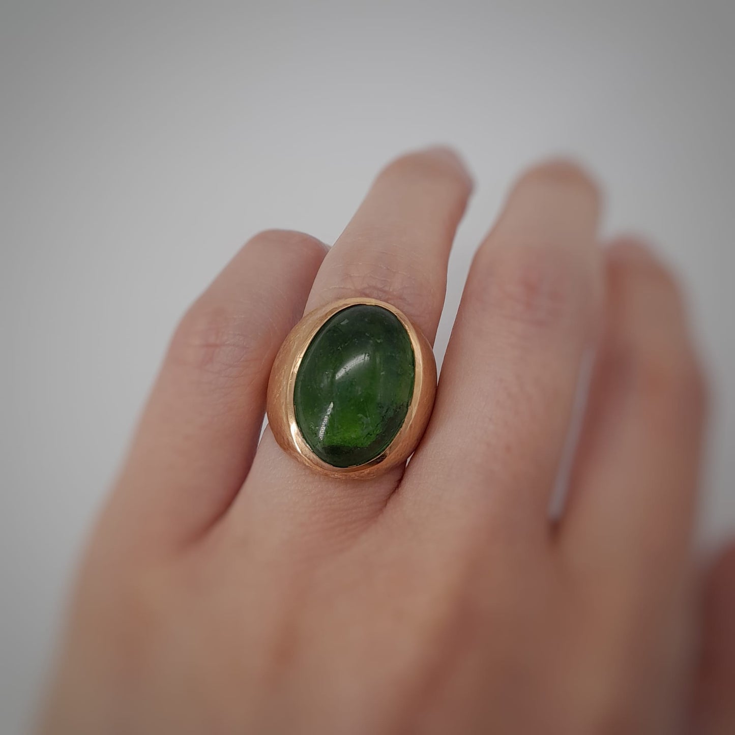 Anello con citrino verde