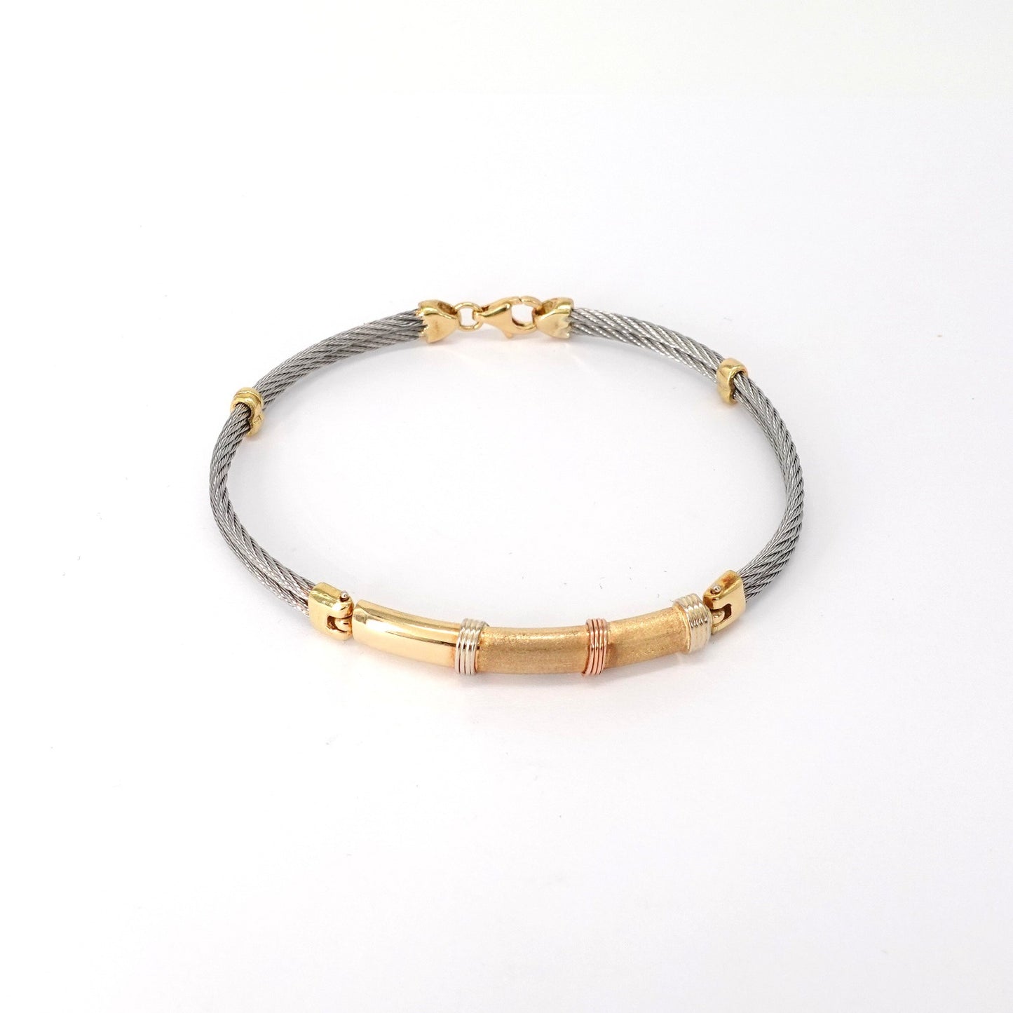 Bracciale in oro  e acciaio