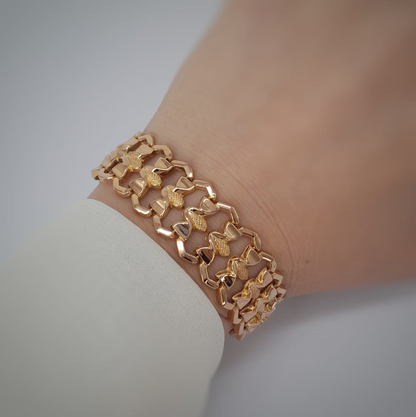 Bracciale vintage  a maglia lavorata