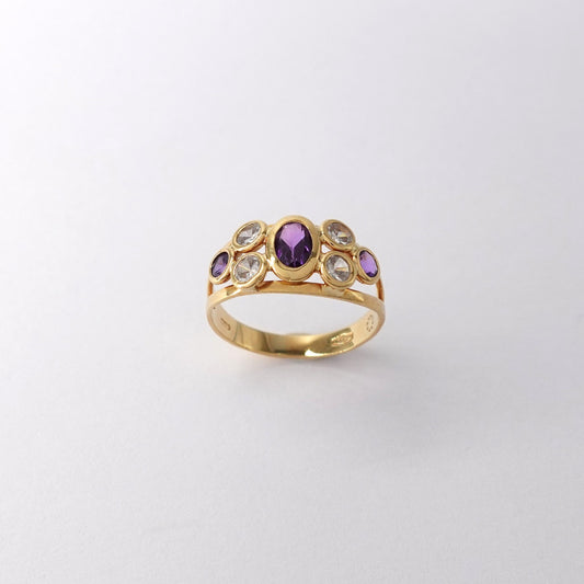 Anello con zirconi