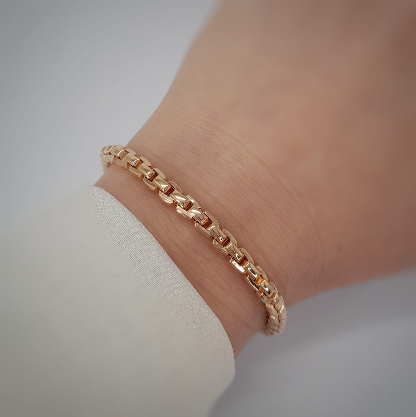 Bracciale   con maglia a cubetti