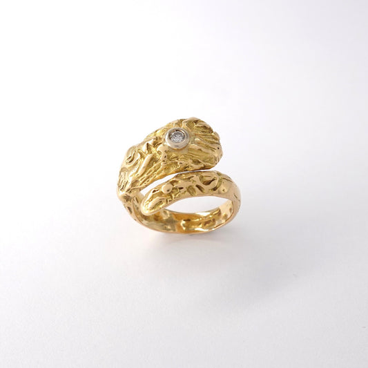 Anello contrarie  con lavorazione etrusca