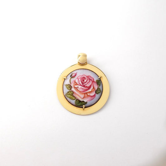 Ciondolo con rosa - firmato GABRIELLA RIVALTA