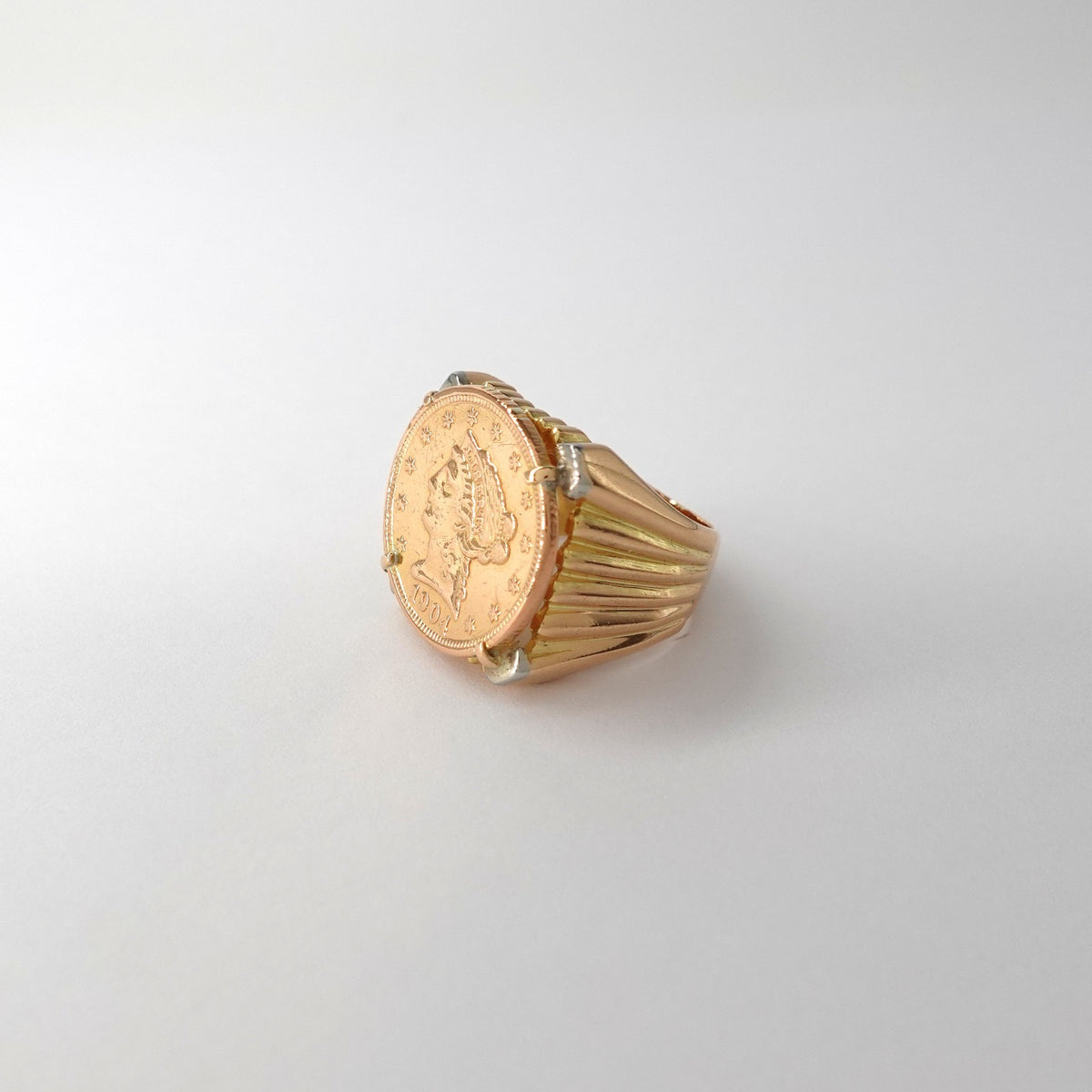 Anello Chevalier  Moneta Americana d'Epoca