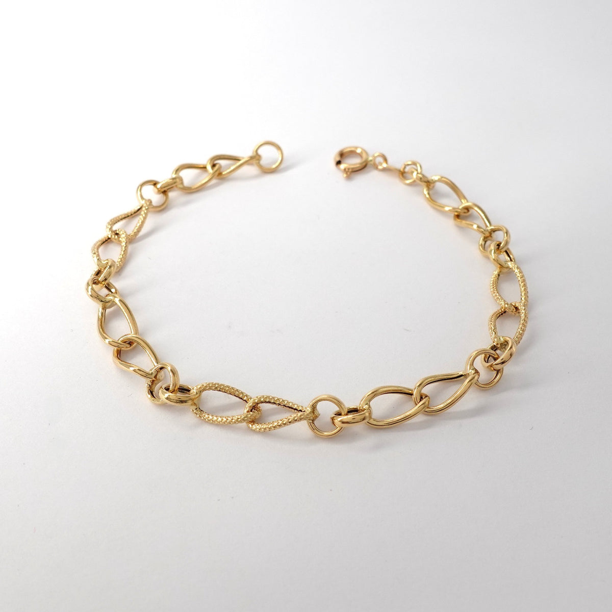 Bracciale a Maglia Mista Alternata