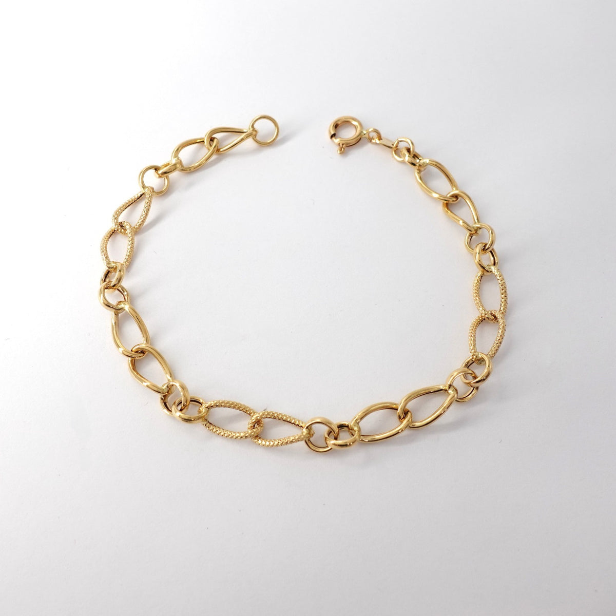 Bracciale a Maglia Mista Alternata