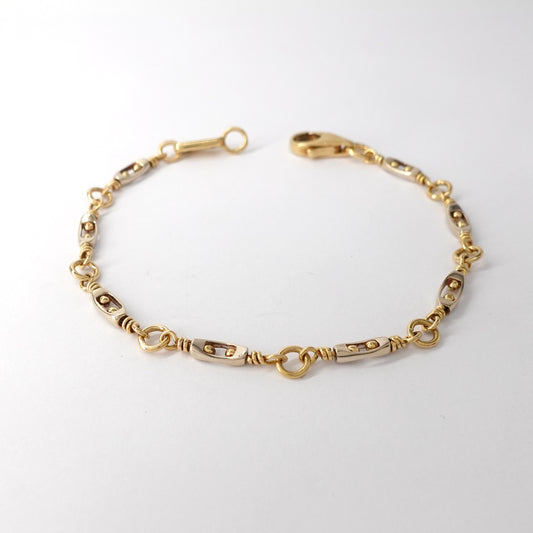 Bracciale a Maglia Mista Alternata