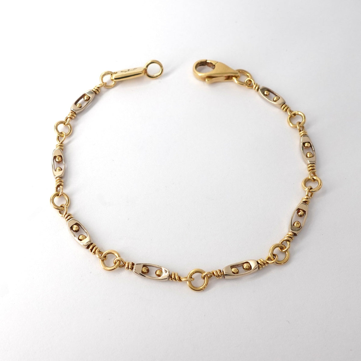 Bracciale a Maglia Mista Alternata