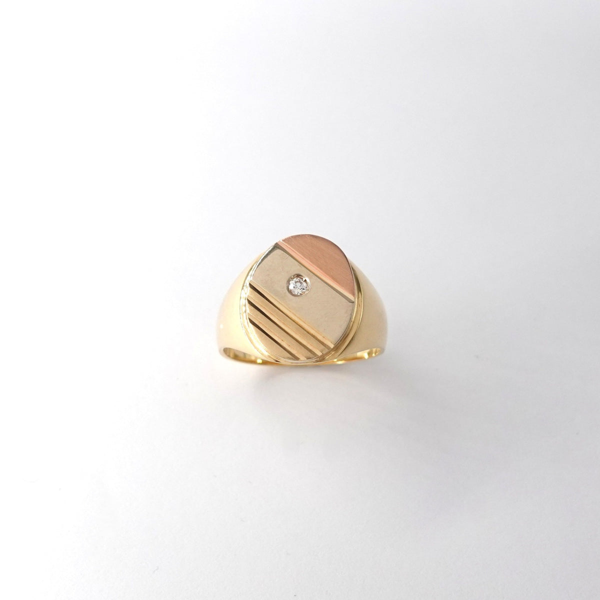 Anello Chevalier "Tre Ori" con Zircone