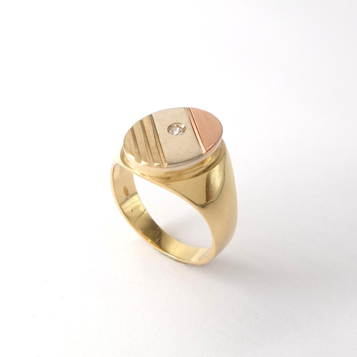 Anello Chevalier "Tre Ori" con Zircone