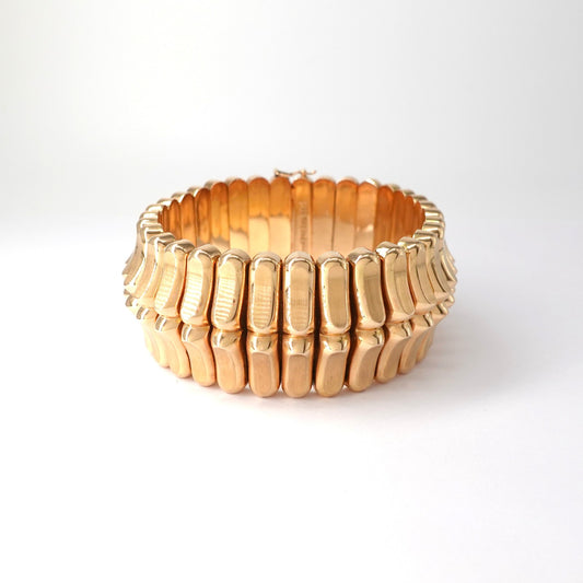 Bracciale Scultoreo a Fascia Alta "Manchette"