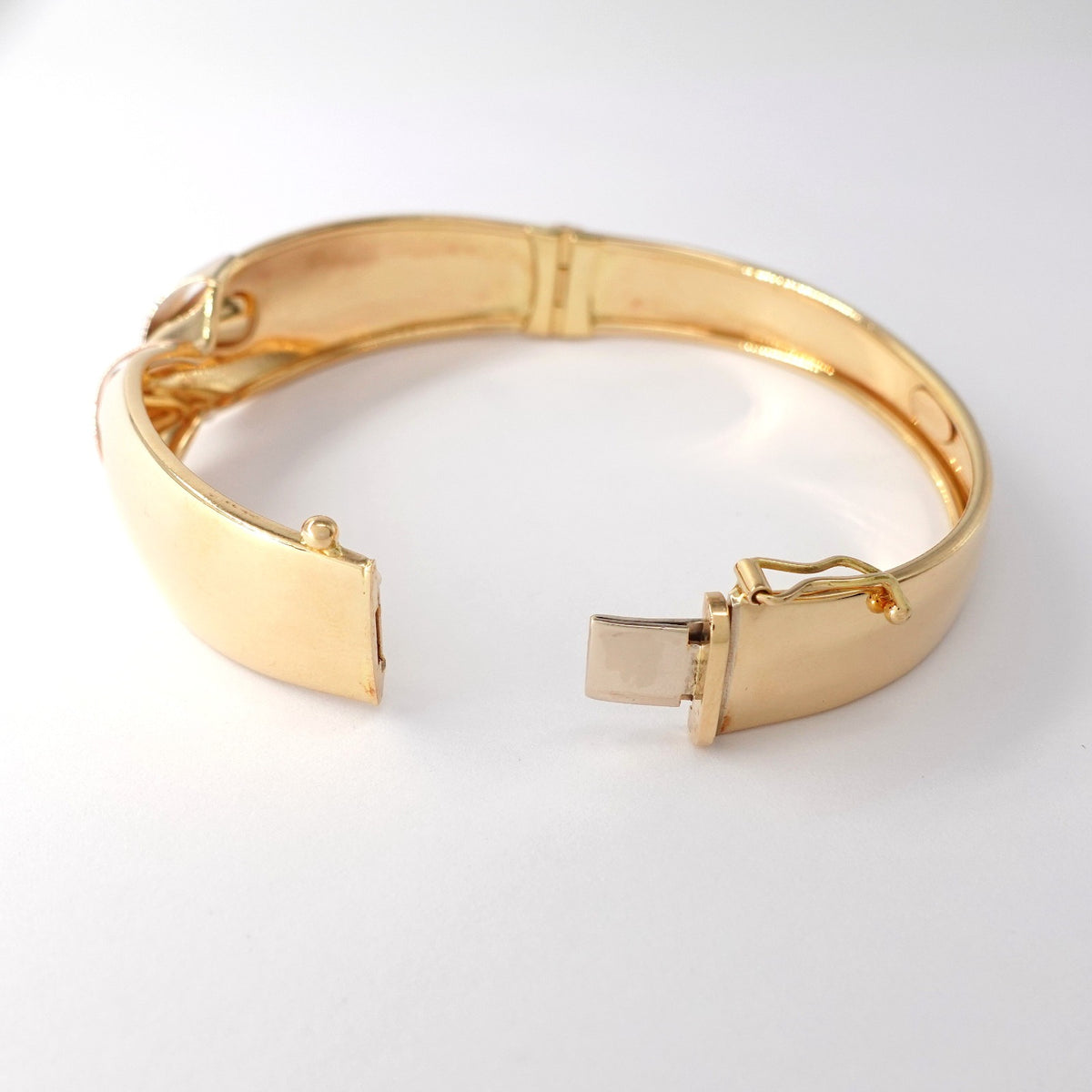Bracciale Rigido "Tre Ori" con Nodo a Fiocco