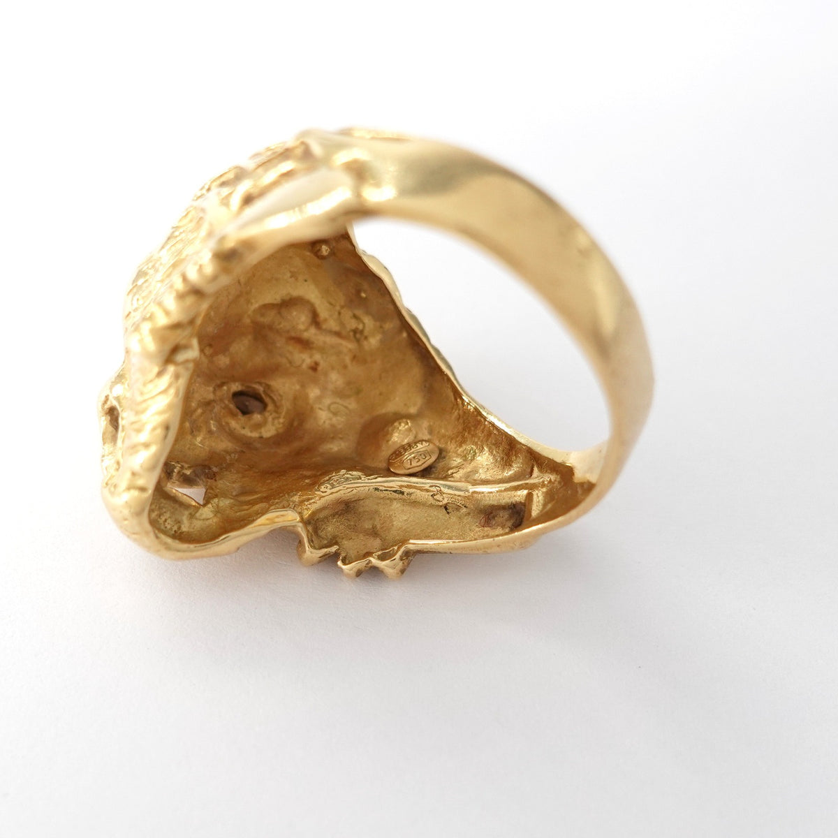 Anello  "Testa di Leone"  con Zirconi