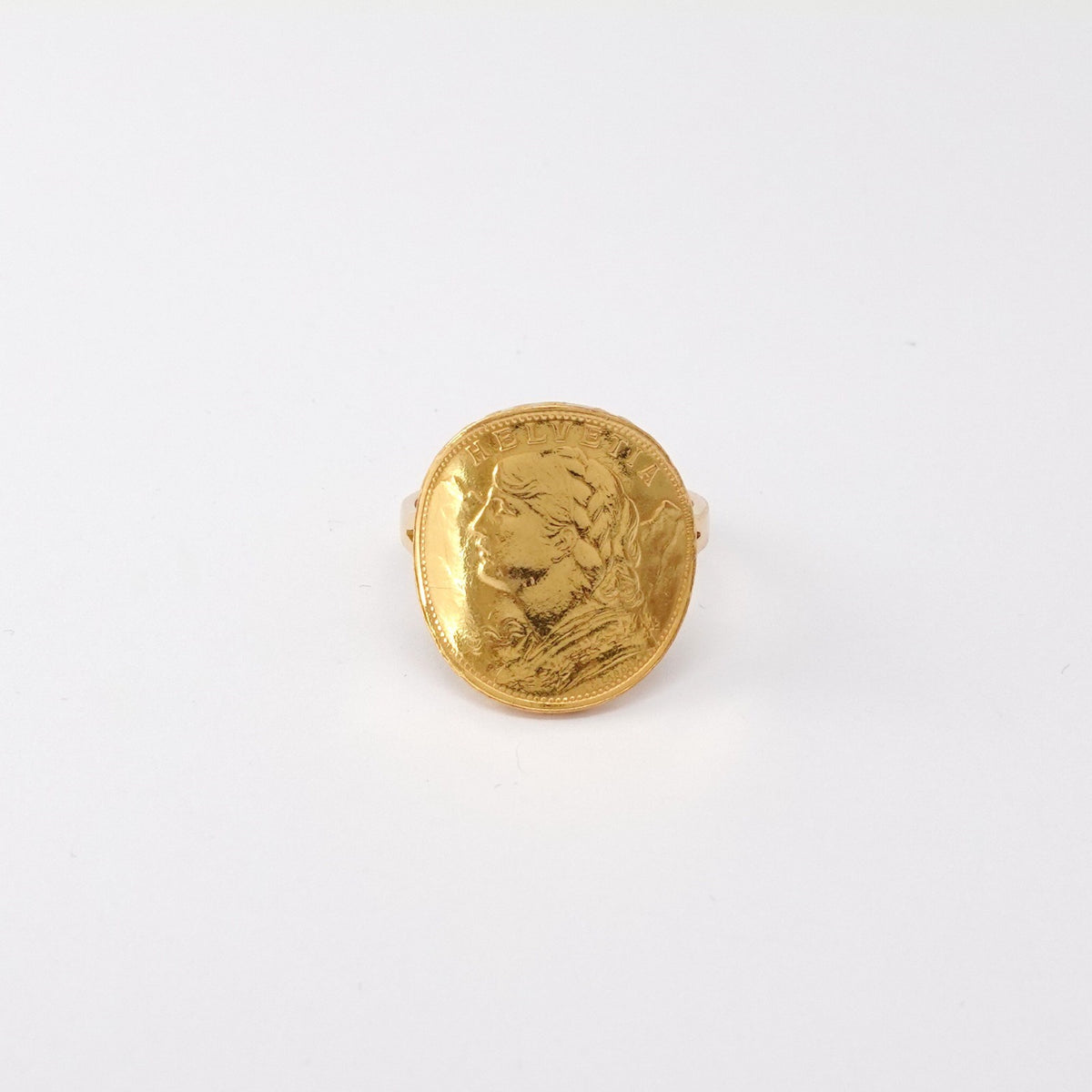 Anello Chevalier  con Moneta "Marengo Helvetia"
