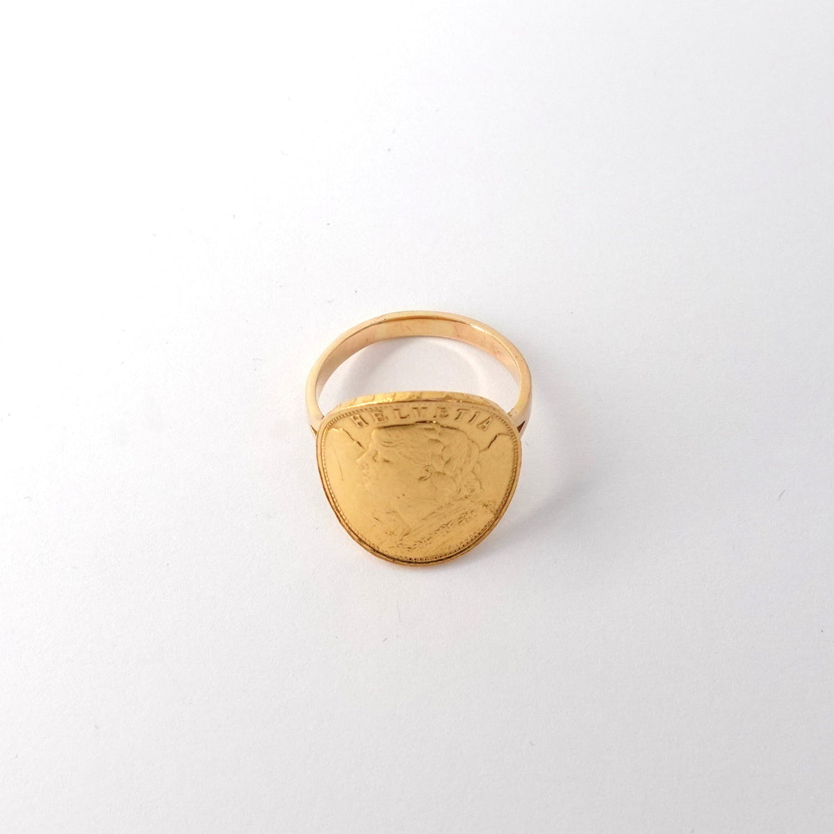 Anello Chevalier  con Moneta "Marengo Helvetia"