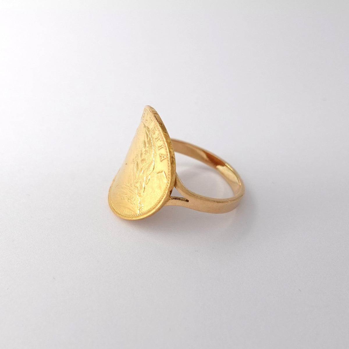 Anello Chevalier  con Moneta "Marengo Helvetia"