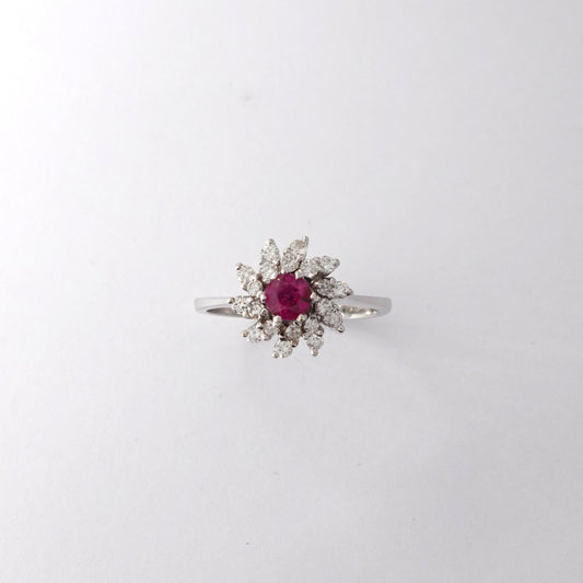 Anello Margueriten con Rubino e Diamanti