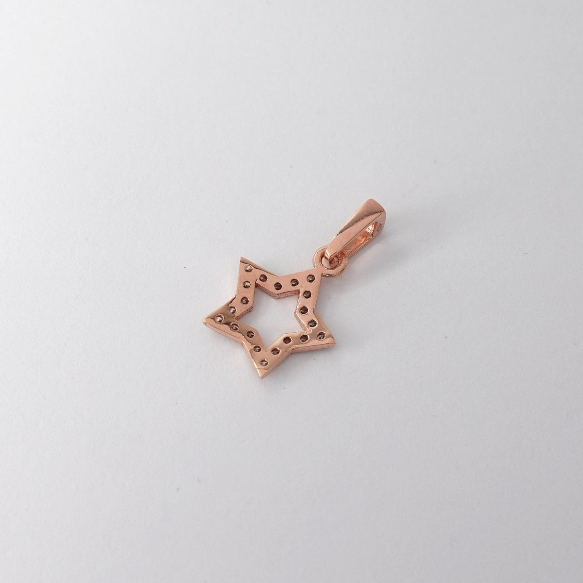 Ciondolo Stella in Oro Rosè e Zirconi
