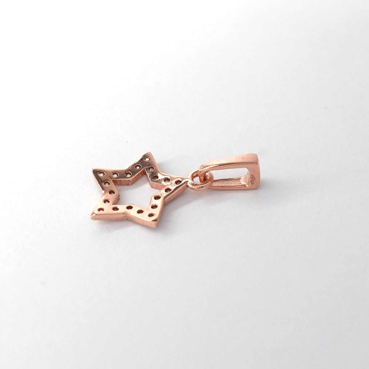 Ciondolo Stella in Oro Rosè e Zirconi