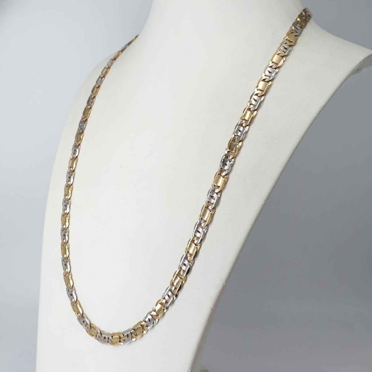 Collana  due colori a Maglia Alternata