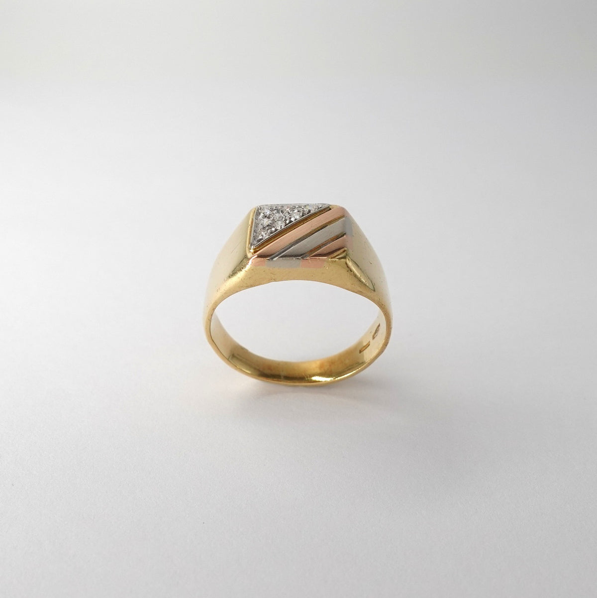 Anello da Uomo in Tre colori  con Diamanti