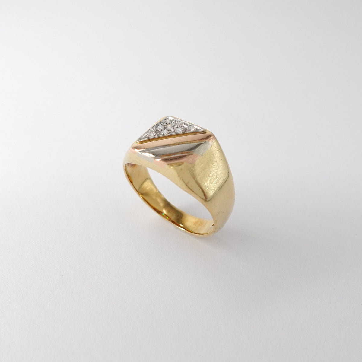 Anello da Uomo in Tre colori  con Diamanti