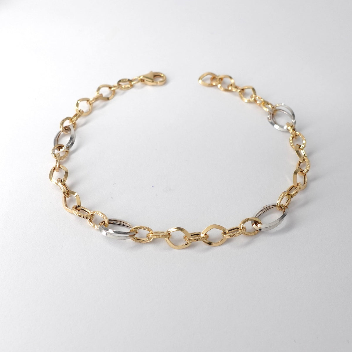 Bracciale in Oro  a Maglia Mista