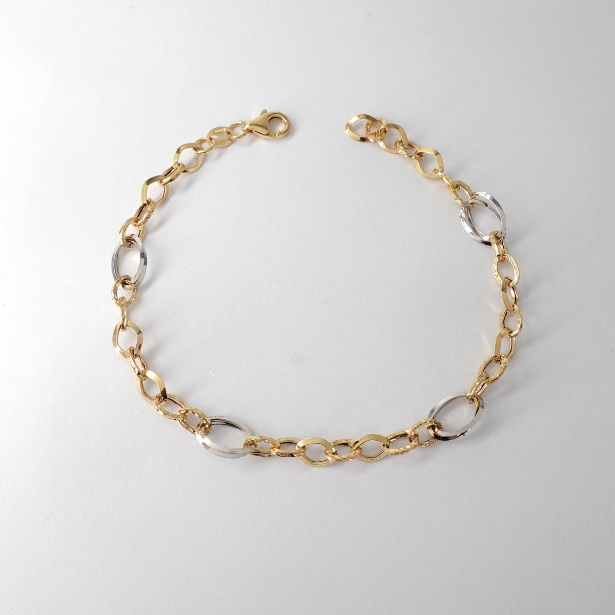 Bracciale in Oro  a Maglia Mista