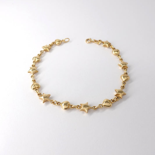 Bracciale  con stelle e cuori