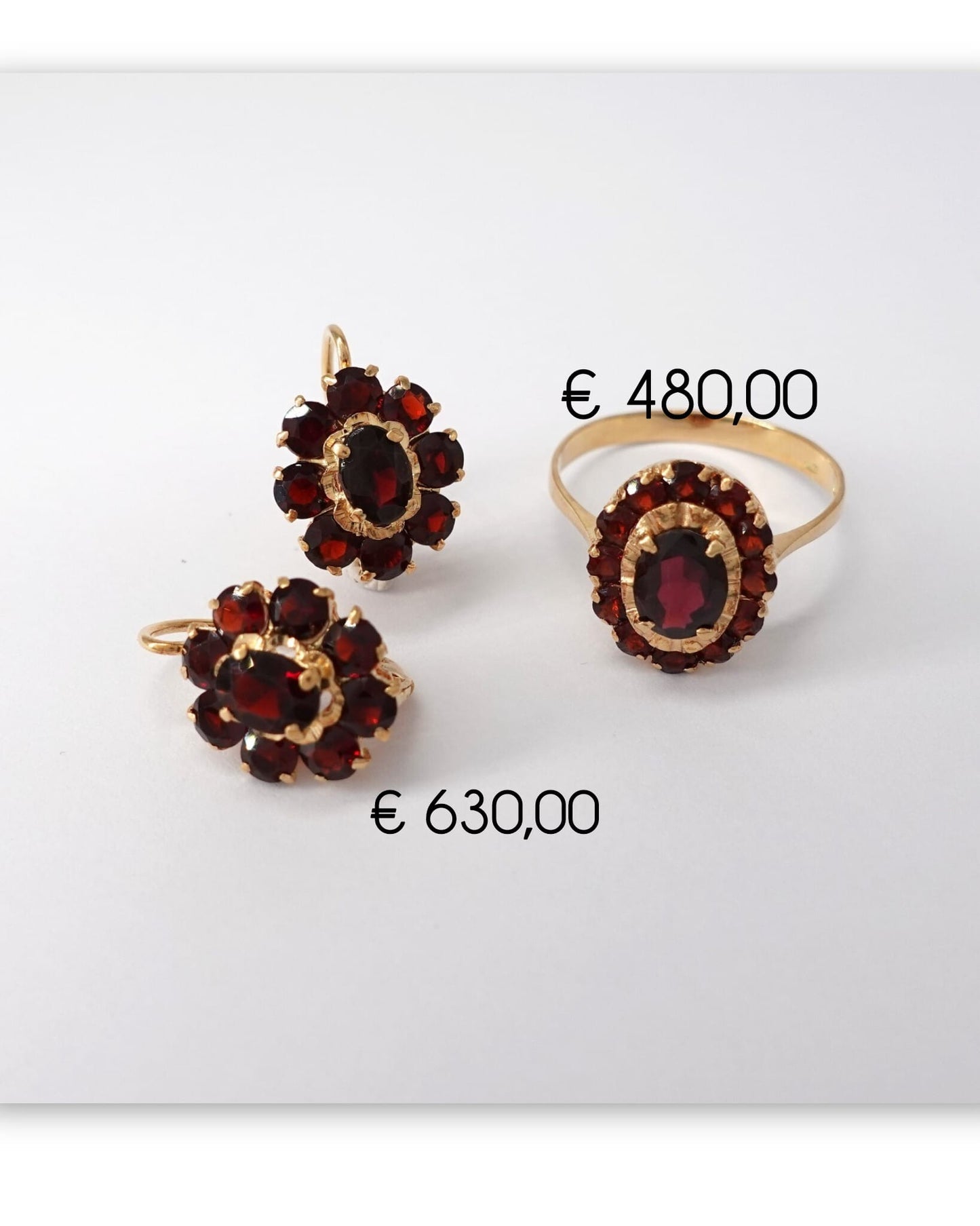 Parure anello e orecchini