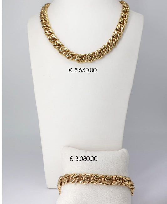 Parure girocollo e bracciale