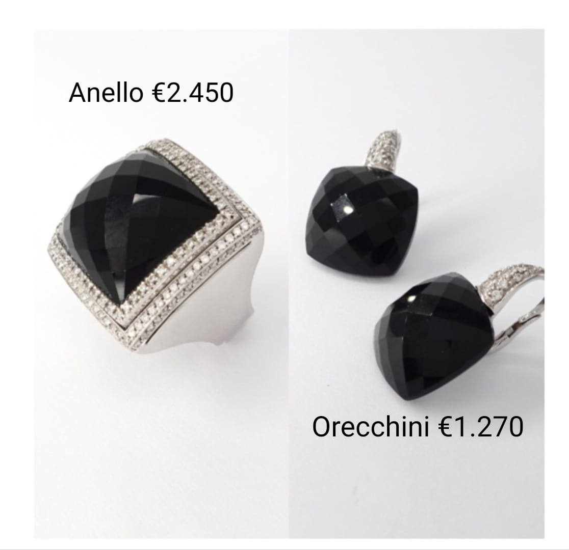 Parure con onice e diamanti