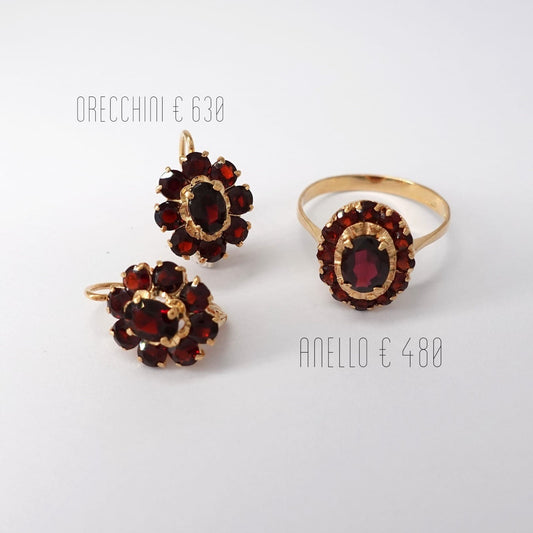 Parure anello e orecchini