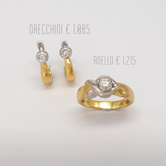 Parure anello e orecchini