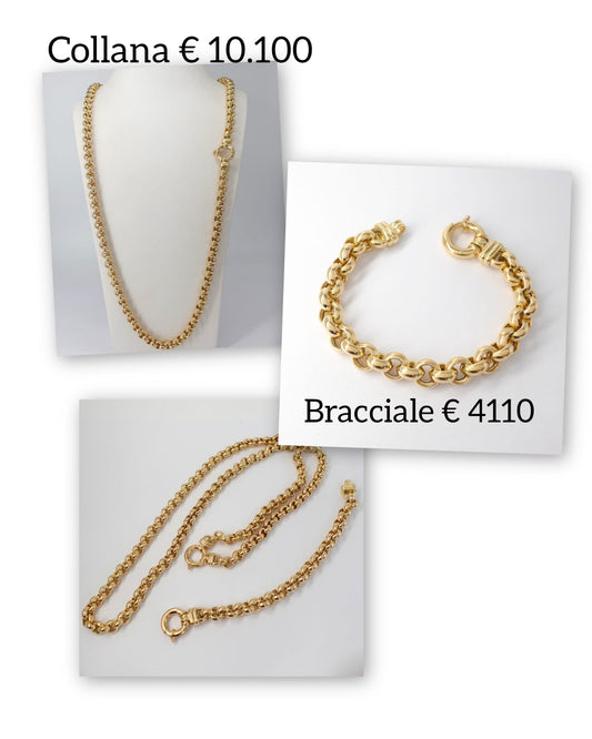 Parure catena e bracciale