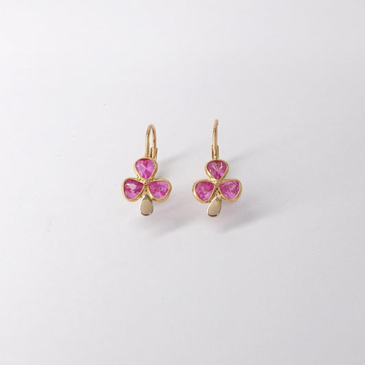 Orecchini a fiore rosa
