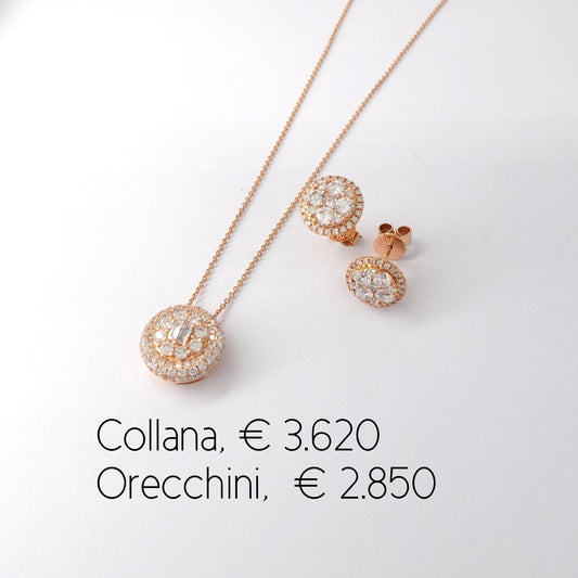 Parure catenina e orecchini